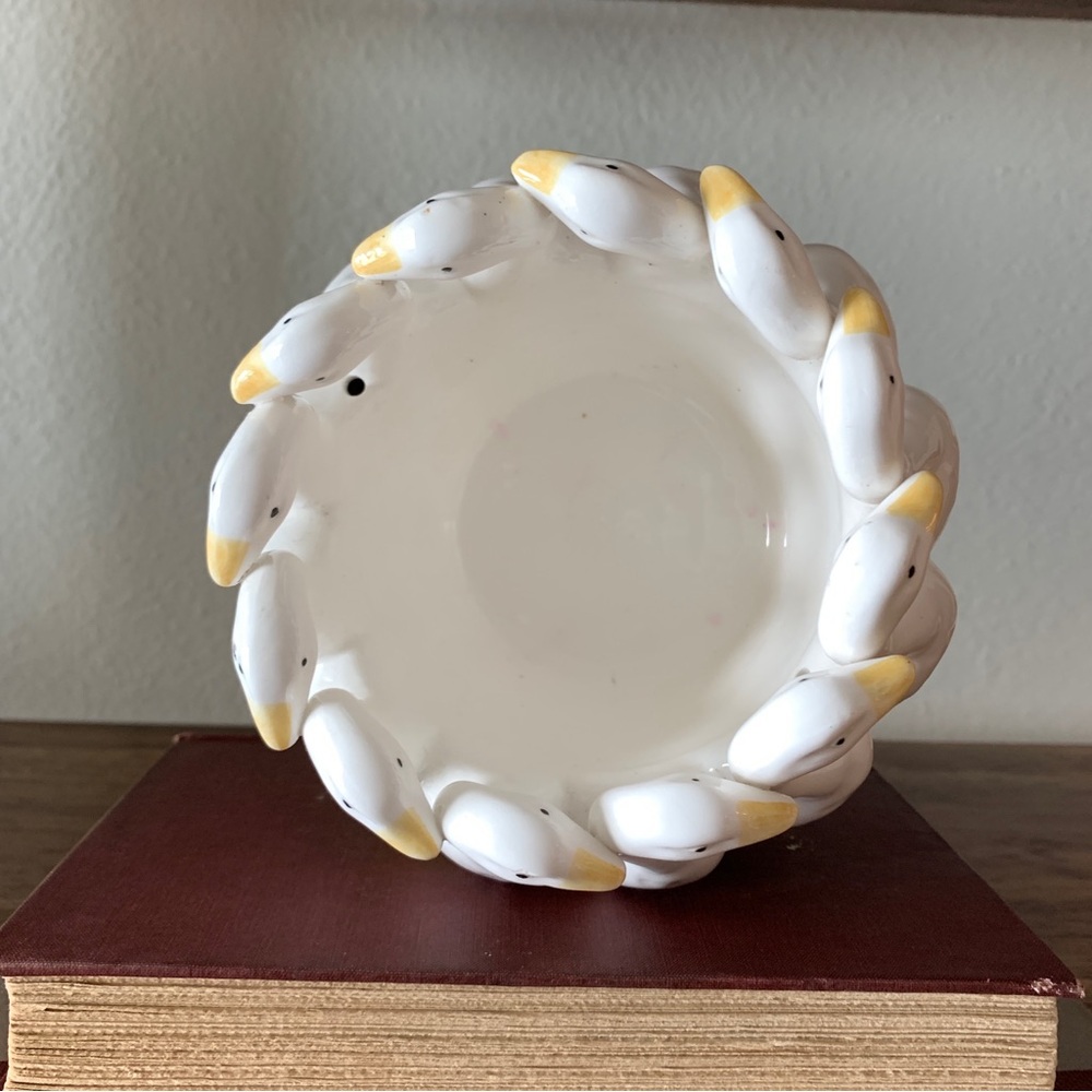 Vintage Porcelain Gaggle Of Geese Holland Mold ? Planter - Picture 3 of 6